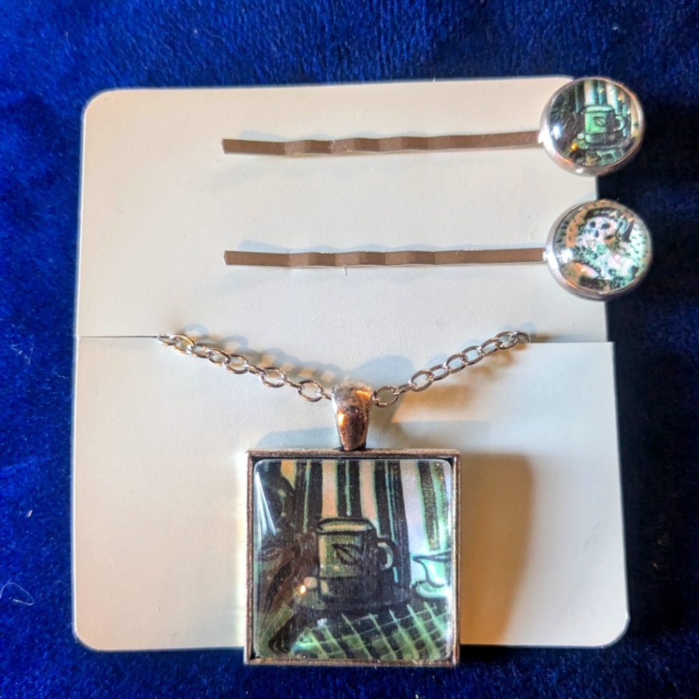 Cabochon jewelry set